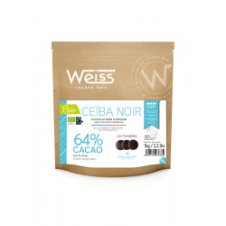 Sachet fondette chocolat noir ceiba 64% bio x 1 kg