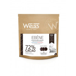 Sachet fondette chocolat noir ébène 72% x 1 kg