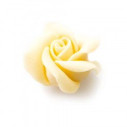 Décor Rose blanche velours en chocolat blanc 15 pièces 300 g