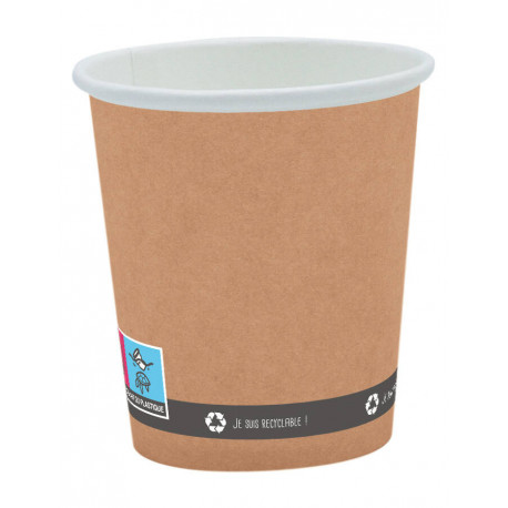 Gobelet carton couleur kraft 30 cl x 50