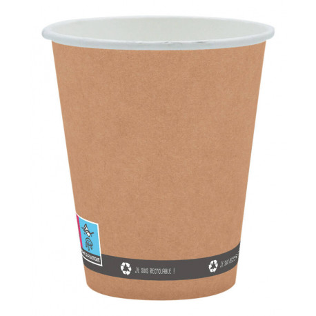 Gobelet carton couleur kraft 35 cl x 50
