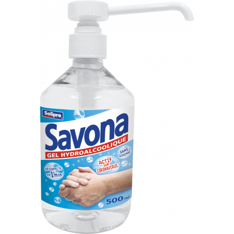 Gel hydroalcoolique savona 500 ml