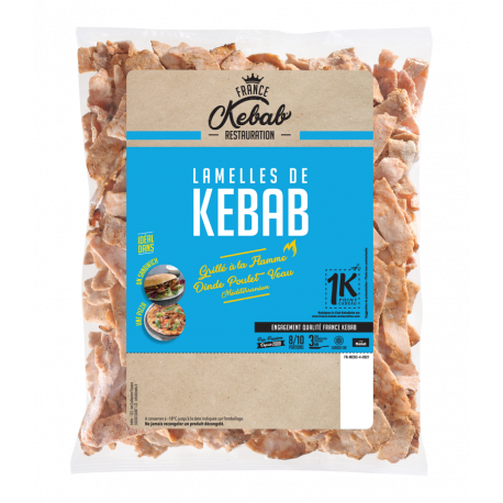 Kebab méditérranéen en lamelles 850 g