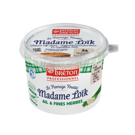 Fromage fouetté ail et fines herbes Madame Loïk 500 g