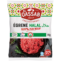 Viande hachée 20 % MG Halal VBF 1 kg