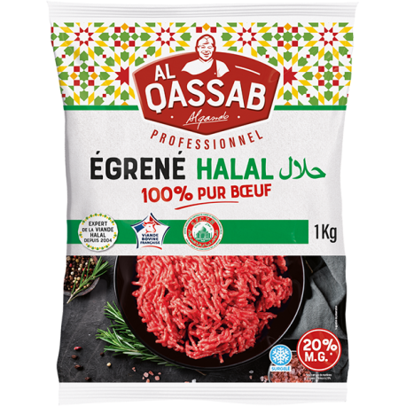 Viande hachée 20 % MG Halal 1 kg