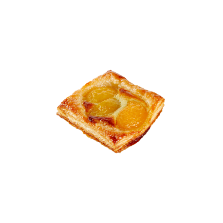 Tartelette abricot, amande pistache feuilletage cara© 95 g 9.5 x 10,5 cm