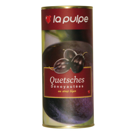 Quetsche dénoyautée au sirop léger en boite 2/1