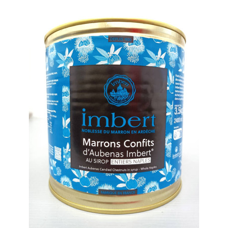 Marron confit d'Aubenas entier au sirop 3/1 3.5 kg