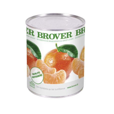 Segments de mandarines pelées au sirop léger 4/4