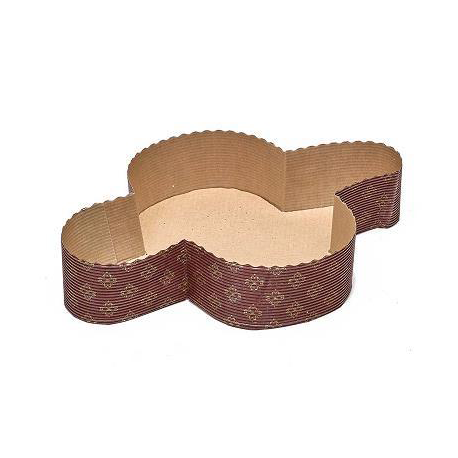 Moule forme colombe en papier ondulé motif floréal or x 65