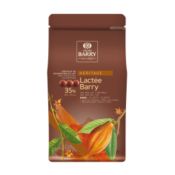 Chocolat de couverture lait 35 % cacao Lactée Barry 5 kg