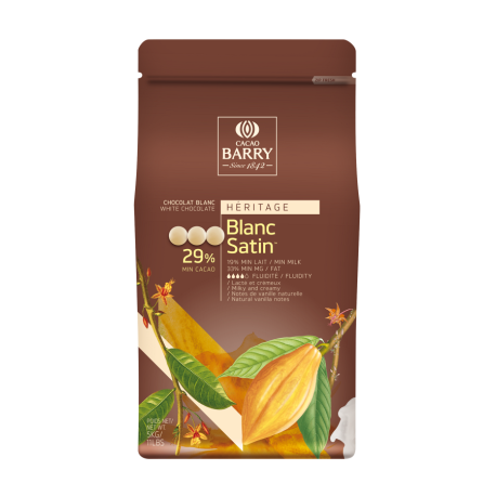 Chocolat de couverture blanc 29 % cacao Blanc Satin 5 kg