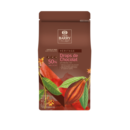 Chocolat noir 50% cacao en gouttes 1 kg