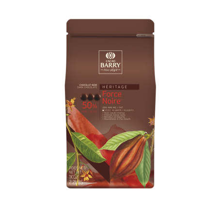 Chocolat de couverture noir 50 % cacao Force noire 1 kg
