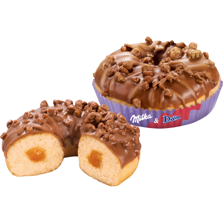 Donut au chocolat Milka fourré au Daim 70 g