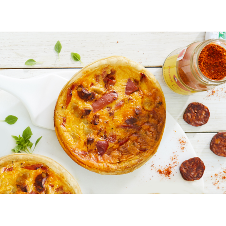 Quiche au poivron et chorizo avec du piment d'espelette 206 g