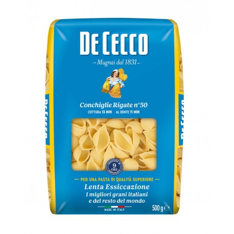 Conchiglie rigate n.50 qualité supérieure 500 g