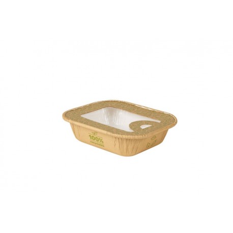 Barquette rectangle en carton et couvercle 165 x 143 mm Hauteur 45 x 30