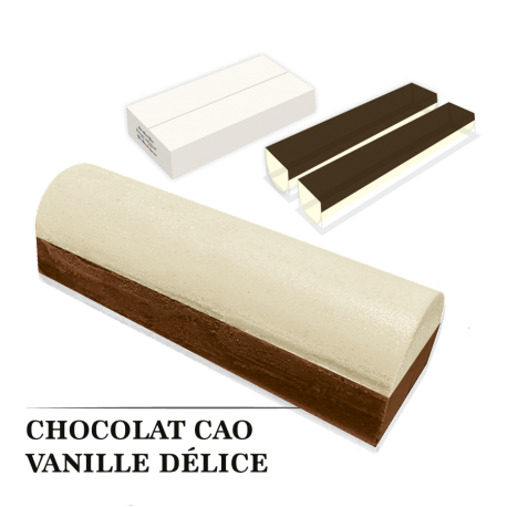 Gouttière glacée meringue au chocolat fleur de cao et à la vanille délice 1.2 kg