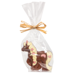 Moulage en chocolat lait décoré licorne en sachet 100g