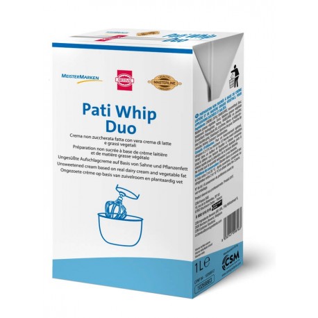 Préparation non sucrée à base de crème laitière et matière grasse végétal 1 L