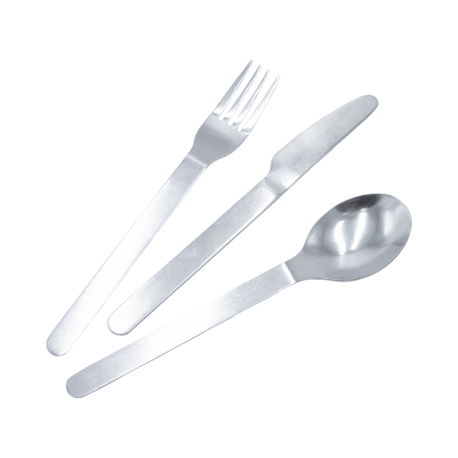 Kit couverts 3 en 1 en inox couteau+fourchette+ cuillère