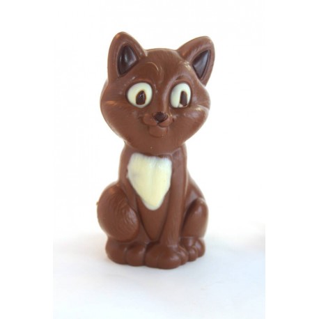 Moulage gribouille le chat chocolat lait 9 cm 80 g