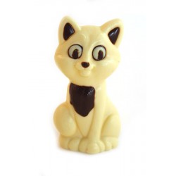 Moulage gribouille le chat chocolat blanc 9 cm 80 g