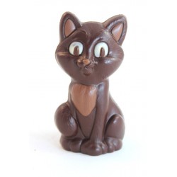 Moulage gribouille le chat chocolat noir 9 cm 80 g