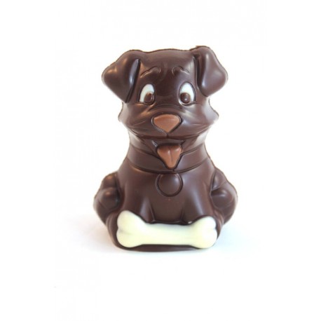Moulage oscar le chien chocolat noir 9 cm 80 g