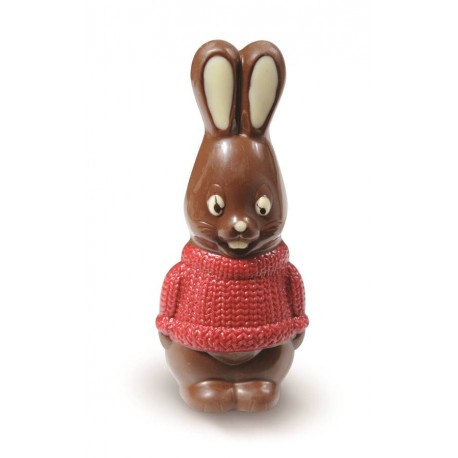 Moulage en chocolat lait décoré Pierre le lapin 80 g