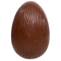 Moulage en chocolat lait oeuf strié 10 cm 50 g