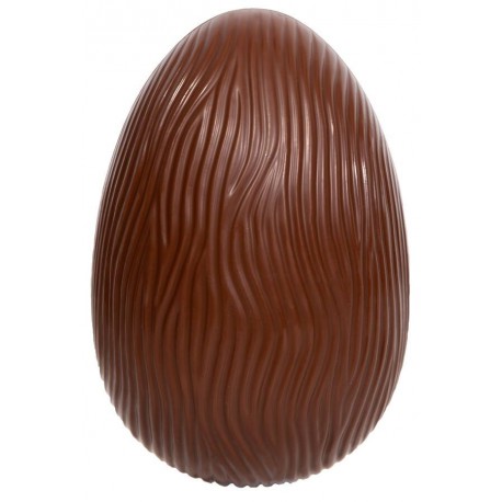 Moulage en chocolat lait oeuf strié 13.4 cm 150 g