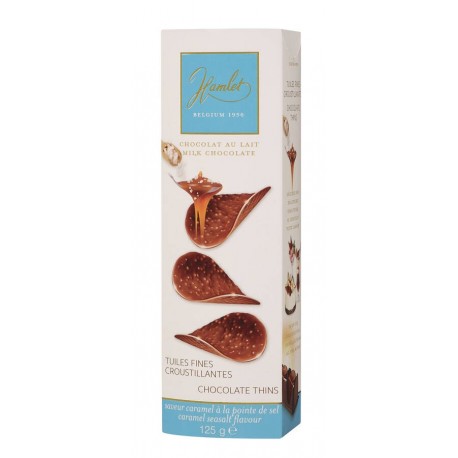 Tuiles fines lait caramel à la pointe de sel 125 g