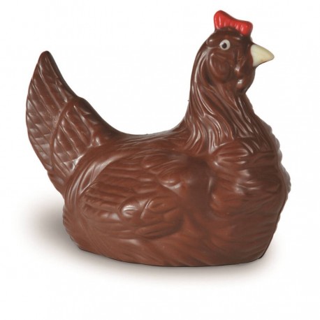 Moulage en chocolat lait poule 16.5 cm 220 g