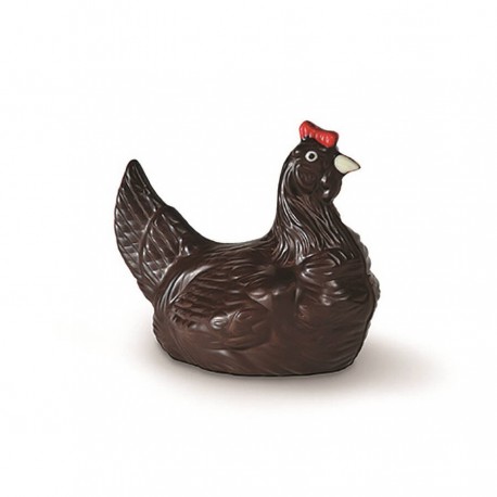 Moulage en chocolat noir poule 16.5 cm 220 g