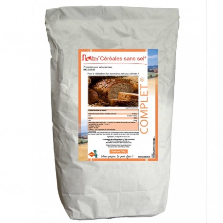 Préparation pour pain spécial Novem céréales sans sel ajouté 25 kg