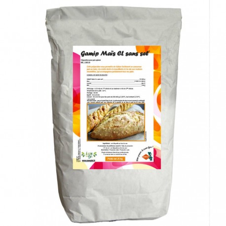 Mélange maïs pour pain spécial sans sel 25 kg