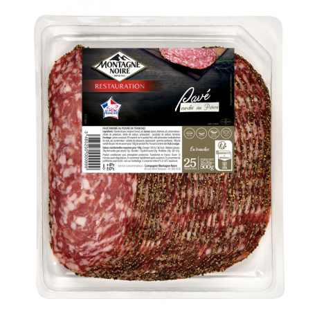 Pavé au poivre 25 tranches VPF 500 g