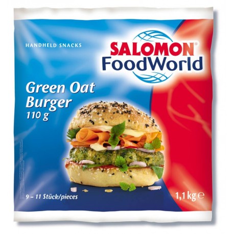 Humburger végan à base de flocons d'avoine et de légumes verts 110g
