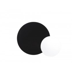 Rond carton blanc perle / noir 14 cm x 100