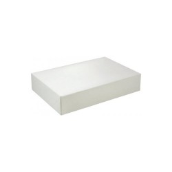 Boîte traiteur 28 x 19 x 6 cm blanche x 25