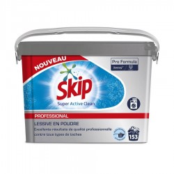 Lessive super active clean poudre Skip 153 lavages 10 kg