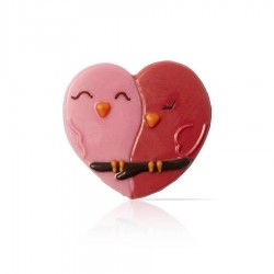 Décor couple d'oiseaux en chocolat 90 pièces 270 g