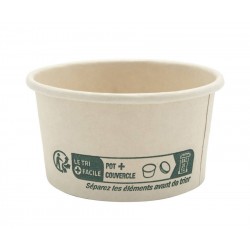 Pot à sauce bambou beige 2 oz 60 ml x 100