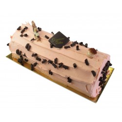 Bûche crème au beurre liqueur d'orange décorée 180 x 70 x 60 mm 500 g