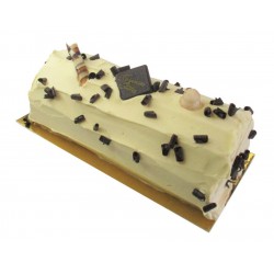 Bûche crème au beurre vanille décorée 180 x 70 x 60 mm 500 g