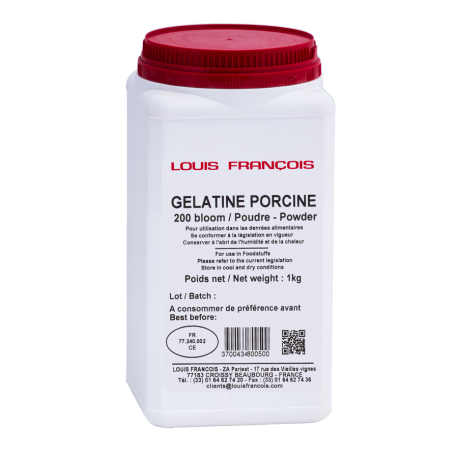 Gélatine porcine 200 Bloom poudre 1 kg