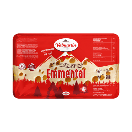 Emmental bloc 45 % MG entre 3 et 4 kg